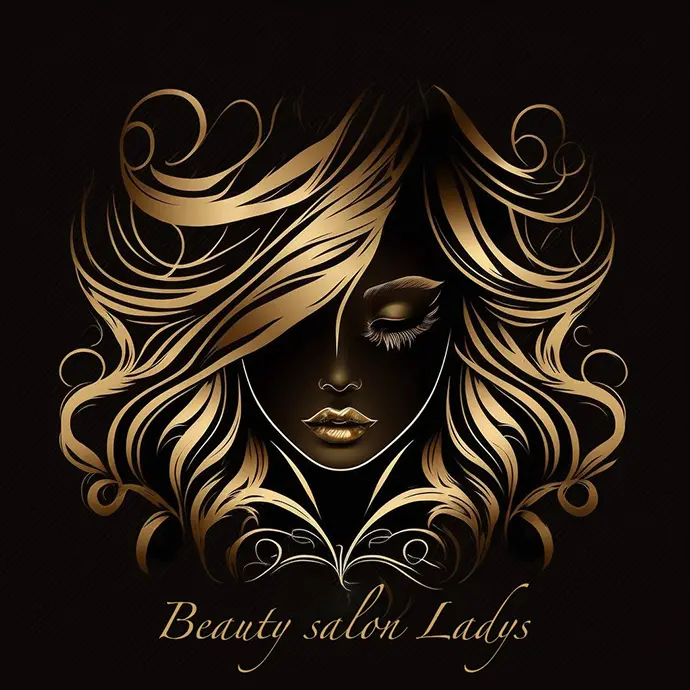 Beauty salon Ladys Wien – grafische Illustration eines Frauenkopfes